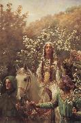 John Collier Queen Guinever-s Maying oil painting on canvas